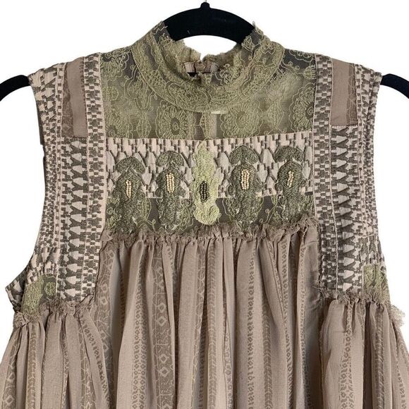 Free People Penny Georgette Babylon Sleeveless Babydoll Dress Size S - Picture 3 of 15
